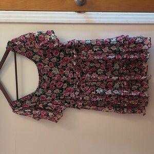 Sezane Coline Floral Mini Dress